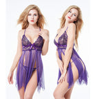 Plus Size Sexy Lingerie with Open Slit for Women