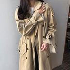 Loose Women's Mid-length Trench Coat Over-the-knee