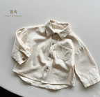 Cotton Long Sleeve Shirt for Kids' Fashion Coat