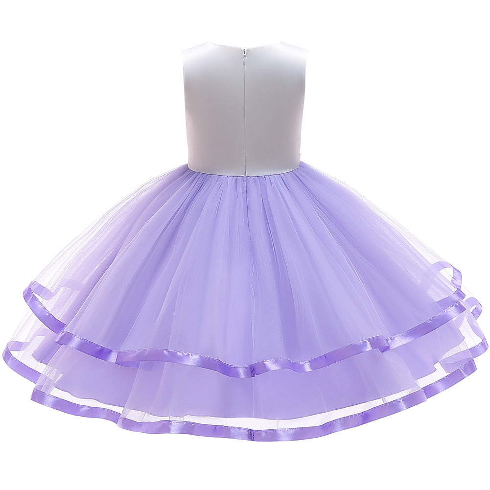 Girls' Christmas Unicorn Princess Dress