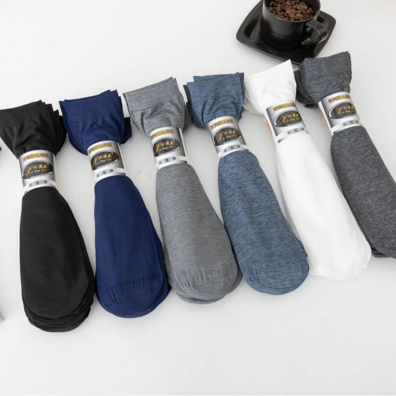 Men's Breathable Cotton Dress Socks - Thin & Simple