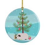 Himalayan Guinea Pig Merry Christmas Ceramic Ornament