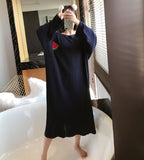 Korean Style Cute Pineapple Nightgown with Long Sleeves