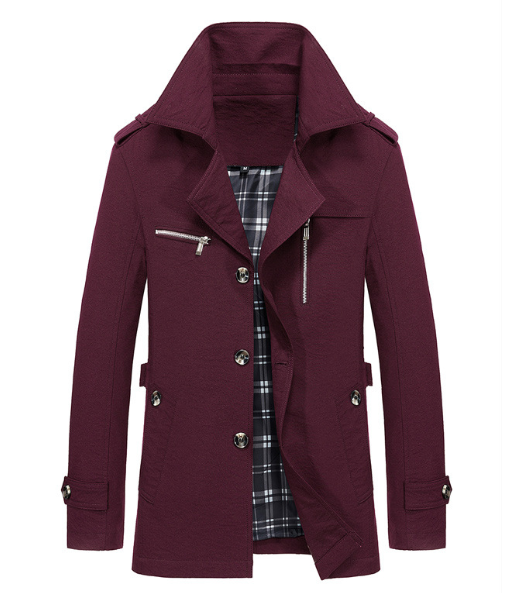 Men's Solid Color Casual Workwear Lapel Jacket