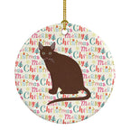Raas Cat Christmas Ceramic Ornament