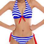 New Colorful Striped Bikini Swimwear Wholesale