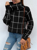 Women's Loose High Neck Knit Sweater for Fall/Winter