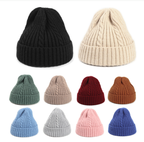 Warm Wool Hat for Autumn and Winter with Knitted Design | Embroidered Cap