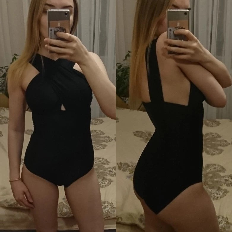 2018 Women's Solid Color One-Piece Bikini Swimsuit