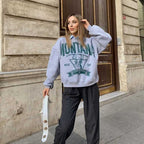 Retro Distressed Long Sleeve Sweater for Women