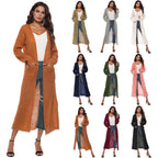 Women's Long Cardigan Sweater with Large Pockets