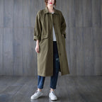 2023 Autumn Loose Single Breasted Trench Coat for Women