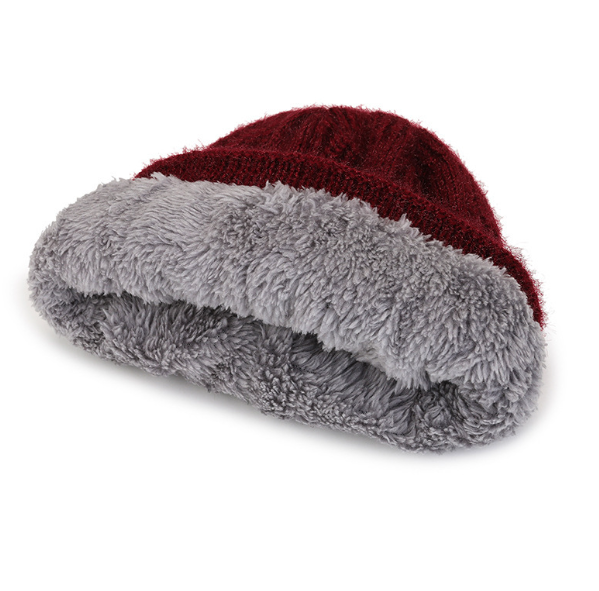 Fleece Lined Padded Warm Woolen Cap | Embroidered Cap