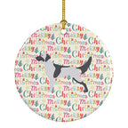 English Setter Merry Christmas Ceramic Ornament