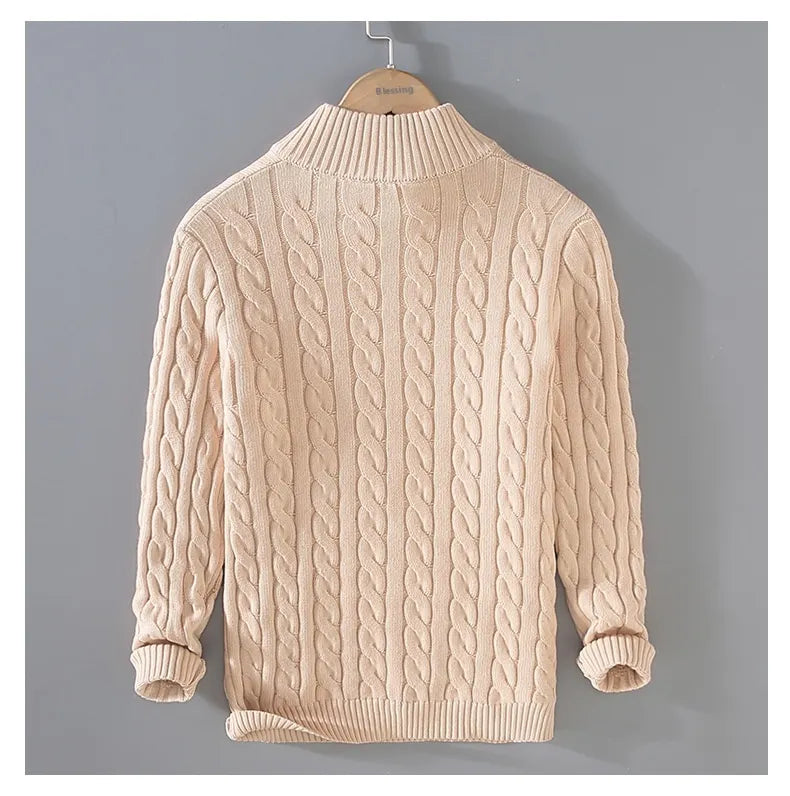 Loose Zip Knitted Pullover Sweater | Streetwear