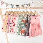 Princess Vest Skirt Cotton Silk Summer Dress for Girls