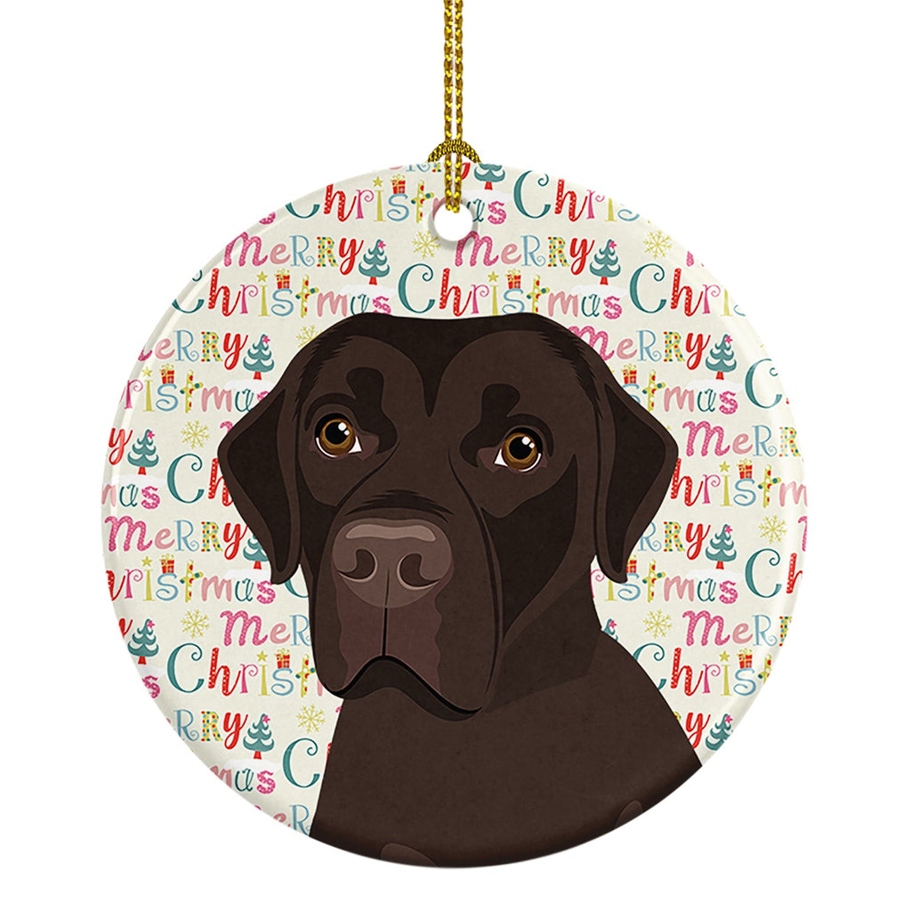 Labrador Retriever Chocolate #1 Christmas Ceramic Ornament