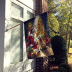 Cairn Terrier and Santa Claus House Flag