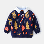 Children's Plus Velvet Padded Zipper Fashion Sweater