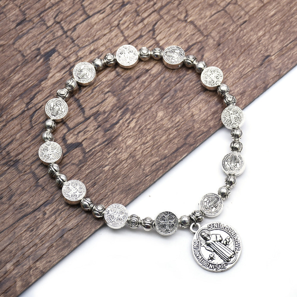 St. Benedict Medal Beaded Bracelet