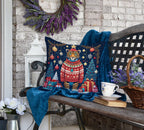 Leopard Christmas Throw Pillow