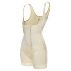 Rubber Bodysuit with Zipper and Button Closure