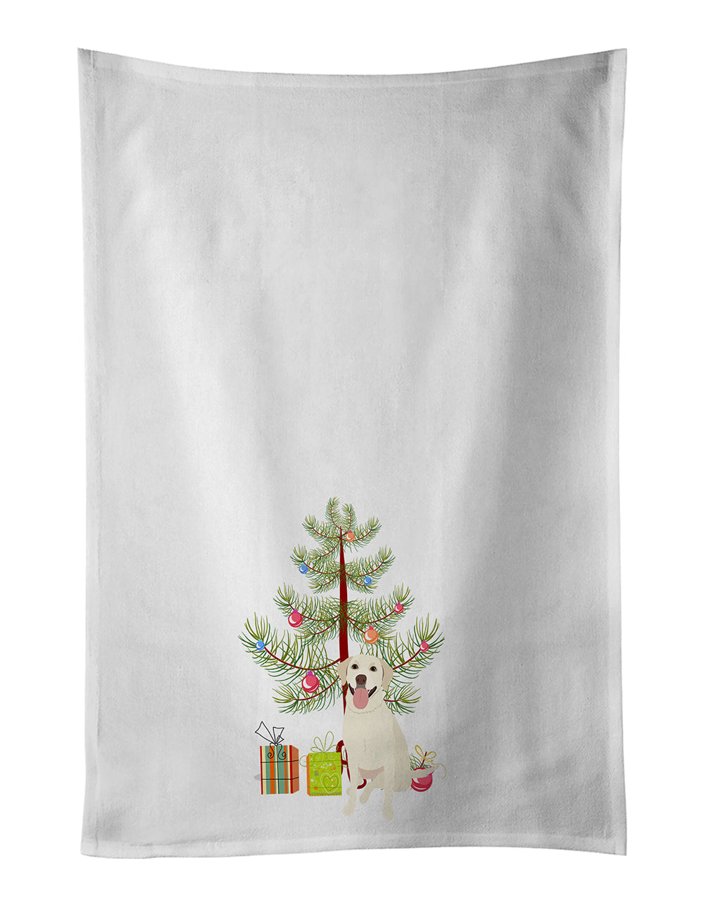 Labrador Retriever Yellow #1 Christmas Kitchen Towel Set of 2