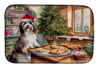 Havanese Christmas Cookies Dish Drying Mat
