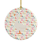 Embden Goose Christmas Ceramic Ornament