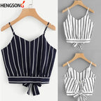 Striped Spaghetti-Strap Camisole Top