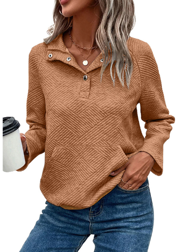 Solid Color Long Sleeve Stand Collar Sweater