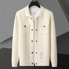 Trendy Men's Knitted Jacket - Korean Casual Cardigan