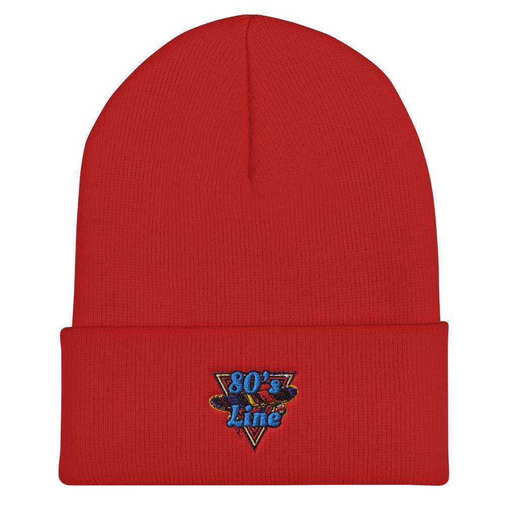 80's Line Cuffed Beanie | Embroidered Cap