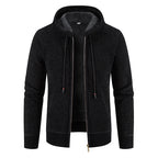 Men's Hooded Plush Sweater with Big Pineapple Design