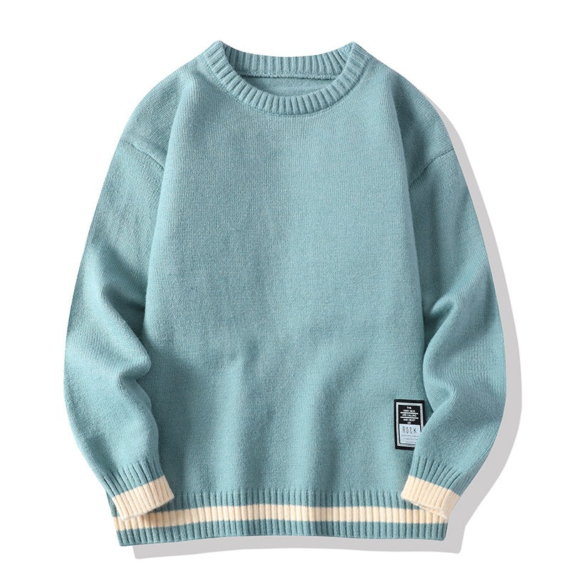 Men's Thick Warm Gold Velvet Sweater