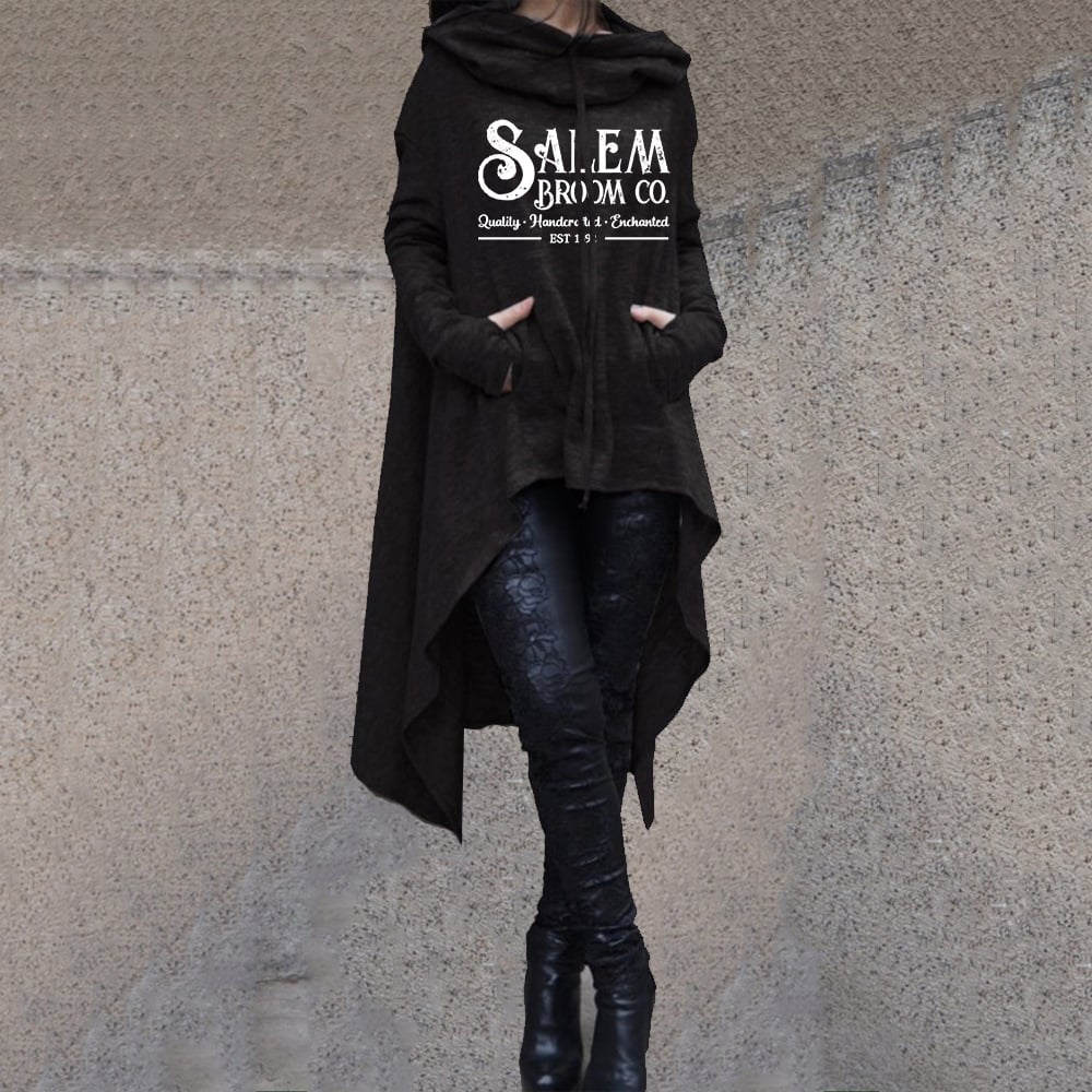 Irregular Hooded Sweater for Autumn and Winter Plus Size