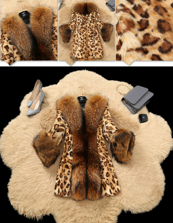 Leopard Print Cotton Coat for Girls