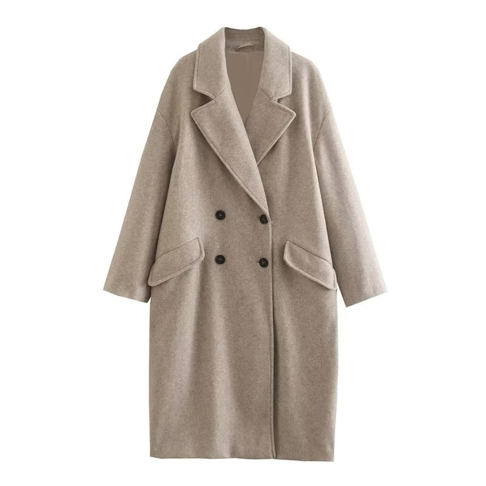 UNIZERA Long Wool Coat with Flip Collar, Winter 2023