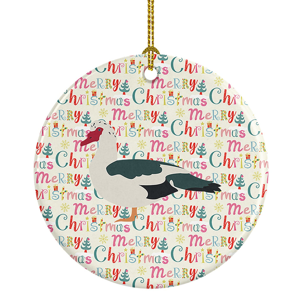 Muscovy Duck Christmas Ceramic Ornament