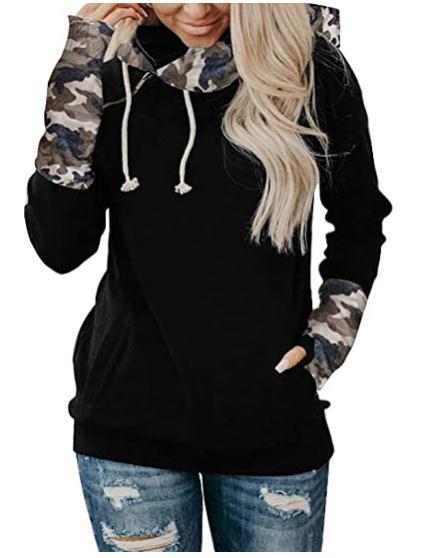 Women's Versatile Hooded Sweater with Print Design