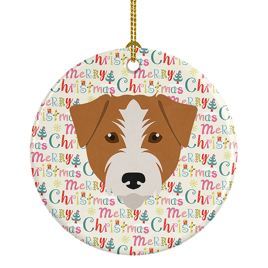 Kromfohrlander Merry Christmas Ceramic Ornament