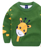 Children's Giraffe Knit Sweater - Double Layer Cotton