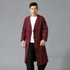 Large Men's Jacket with Chinese Disc Button