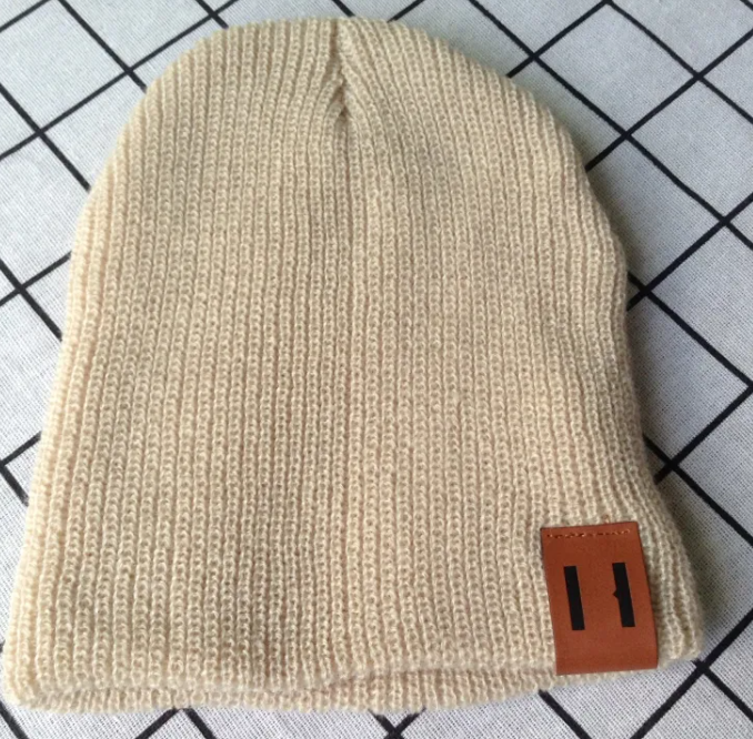 Parent-child wool hat warm hat knitted hat | Embroidered Cap