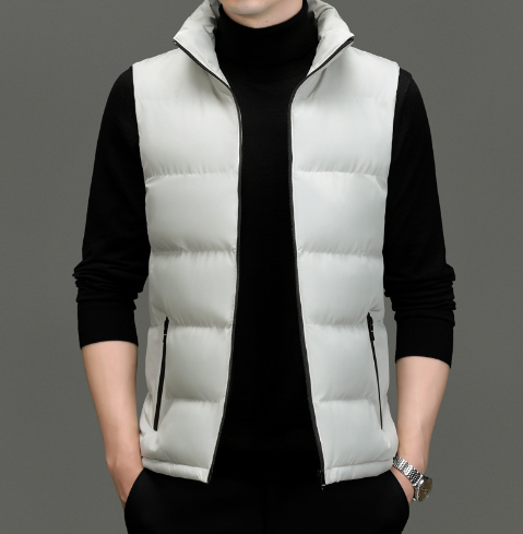 Men's Red Jacket Vest - High-Quality Winter Outerwear