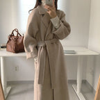 Mid-Length Women's Woolen Coat