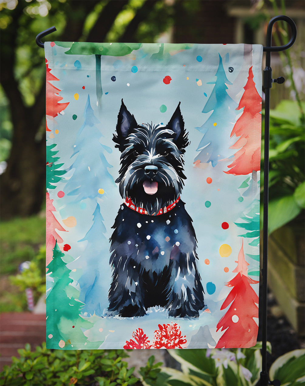Scottish Terrier Christmas Garden Flag