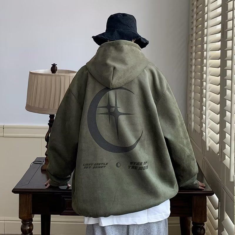Men's Suede Hoodie - 2023 Fall Vintage Casual Wear | Streetwear