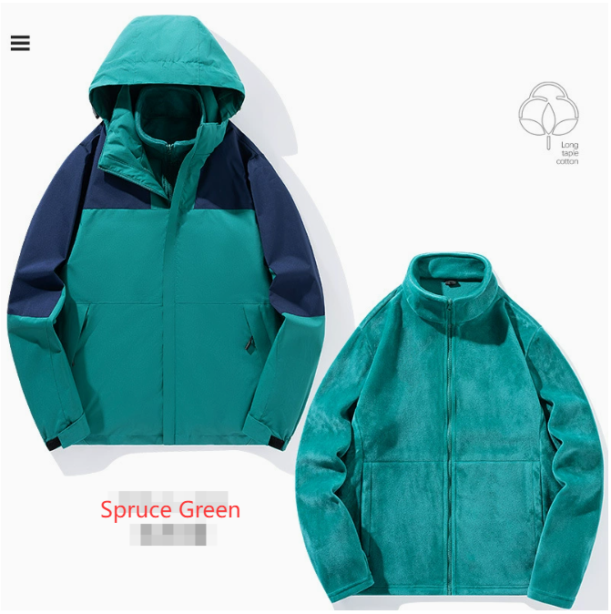 Men's High Waterproof Three-in-one Shell Jacket