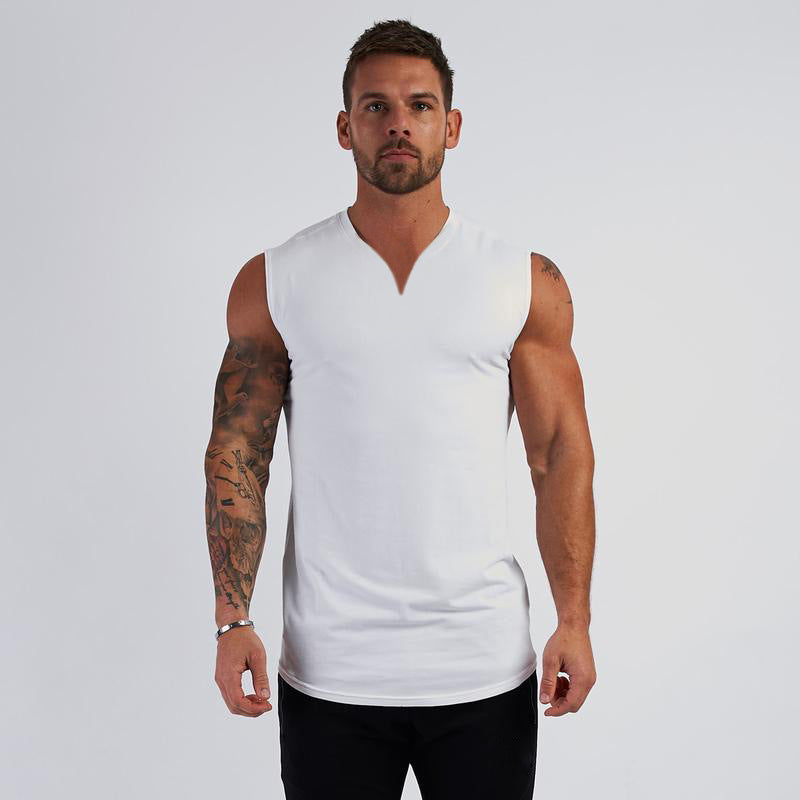 Men's Summer V-Neck Sleeveless Athletic Tank Top